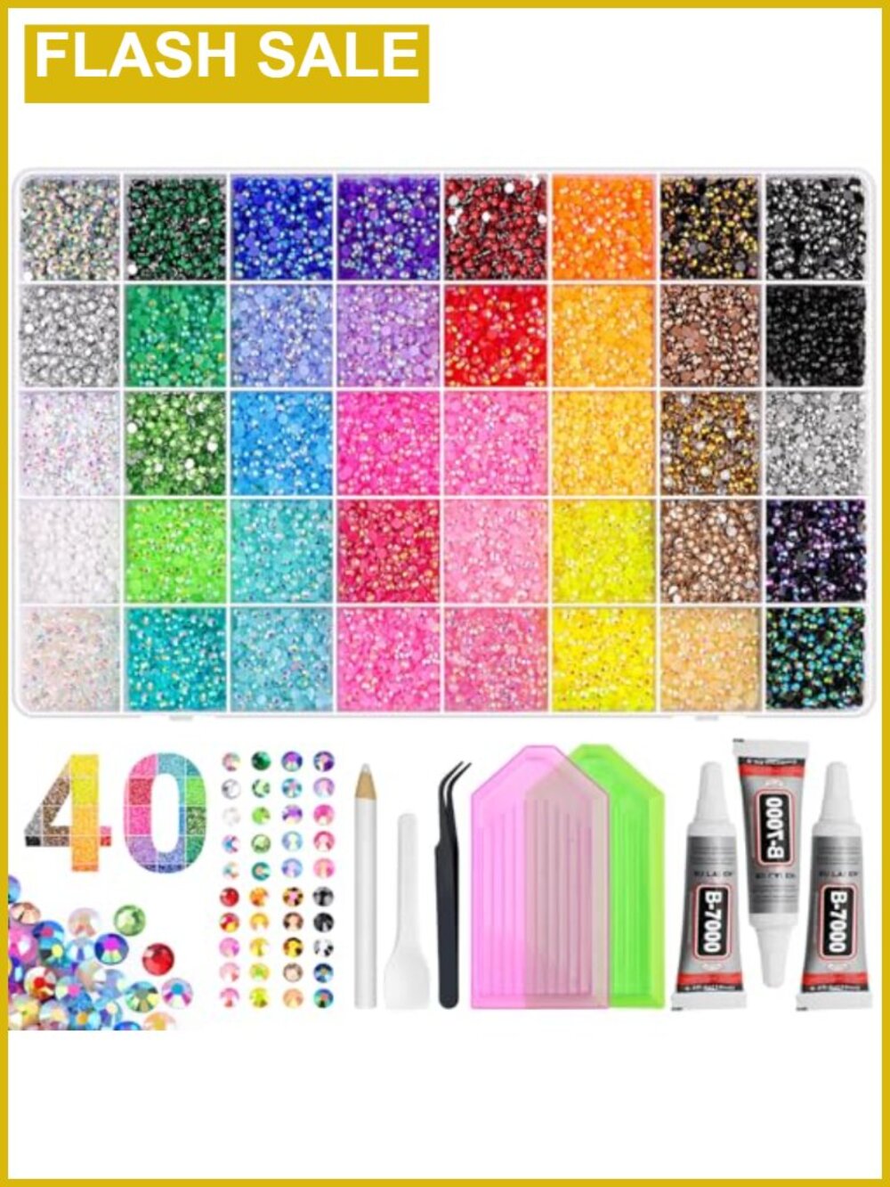 50000Pcs Rhinestones Bedazzling Kit for Nail Art Crafts DIY